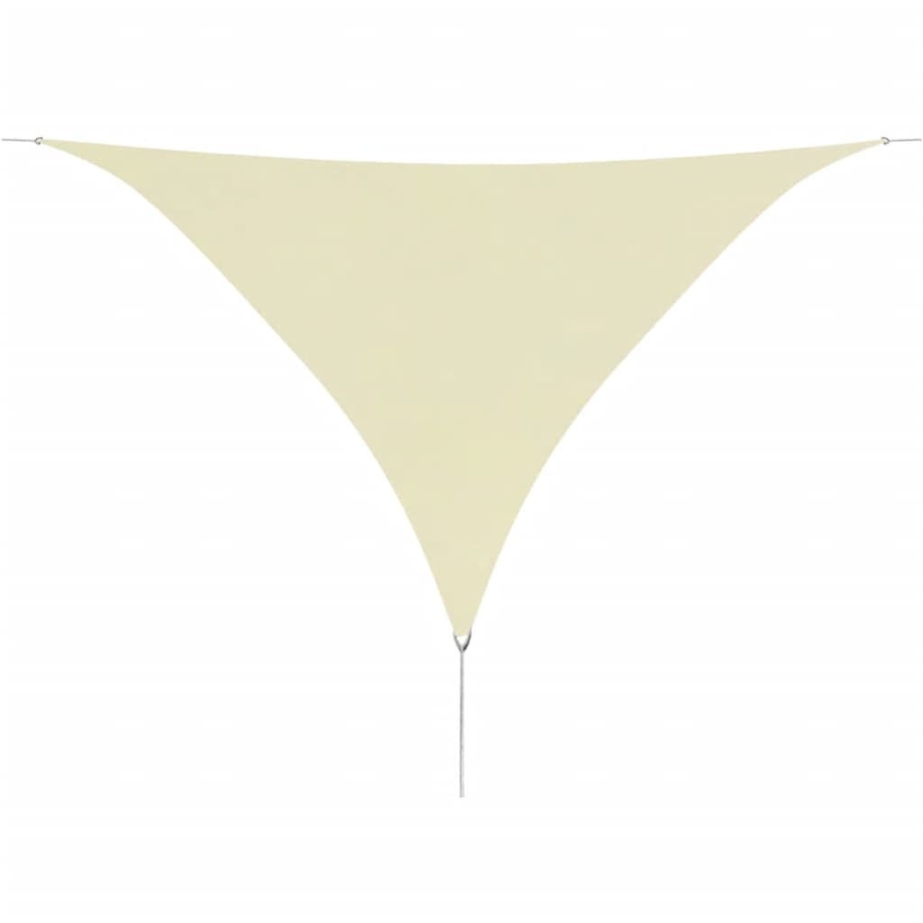 vidaXL مظلة شراعية قماش أكسفورد مثلثة الشكل 5×5×5 سم كريمي
