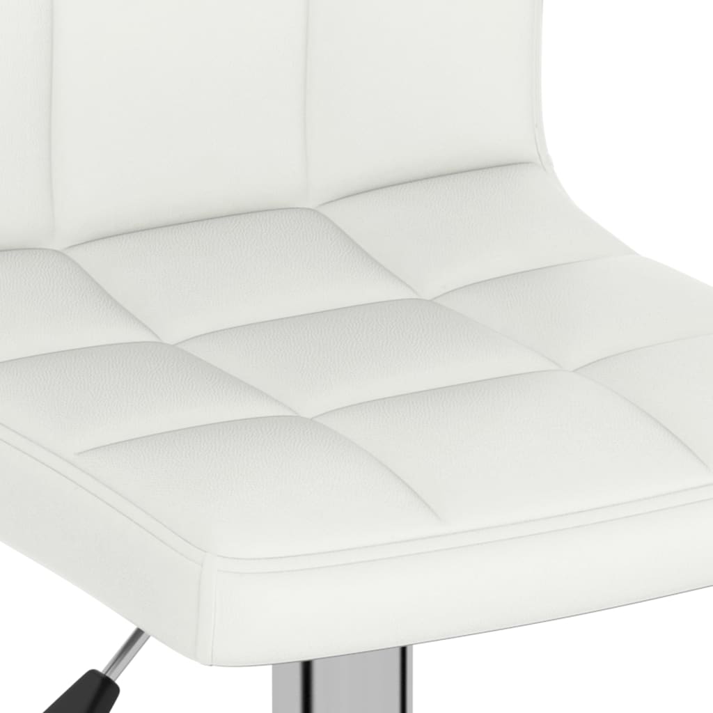 vidaXL كرسي بار أبيض جلد صناعي