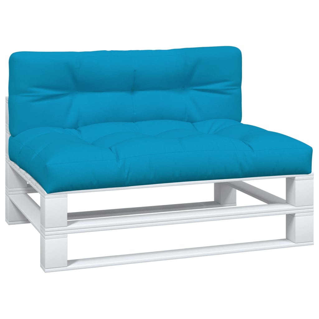 vidaXL وسائد أريكة طبلية 2 قطع أزرق