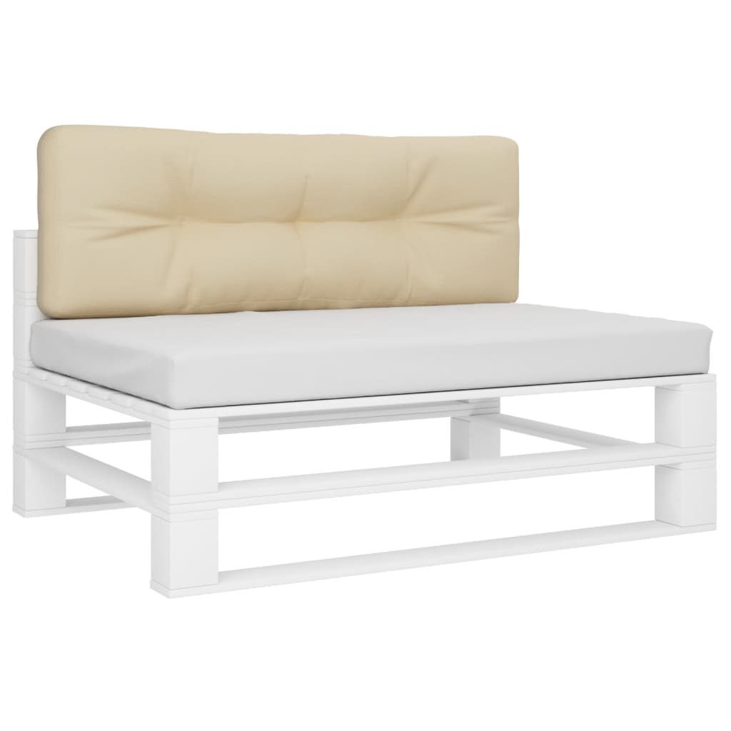 vidaXL وسادة أريكة طبليات بيج 120×40×10 سم