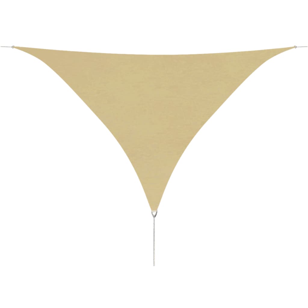 vidaXL مظلة شراعية قماش أكسفورد مثلثة الشكل 5×5×5 سم بيج
