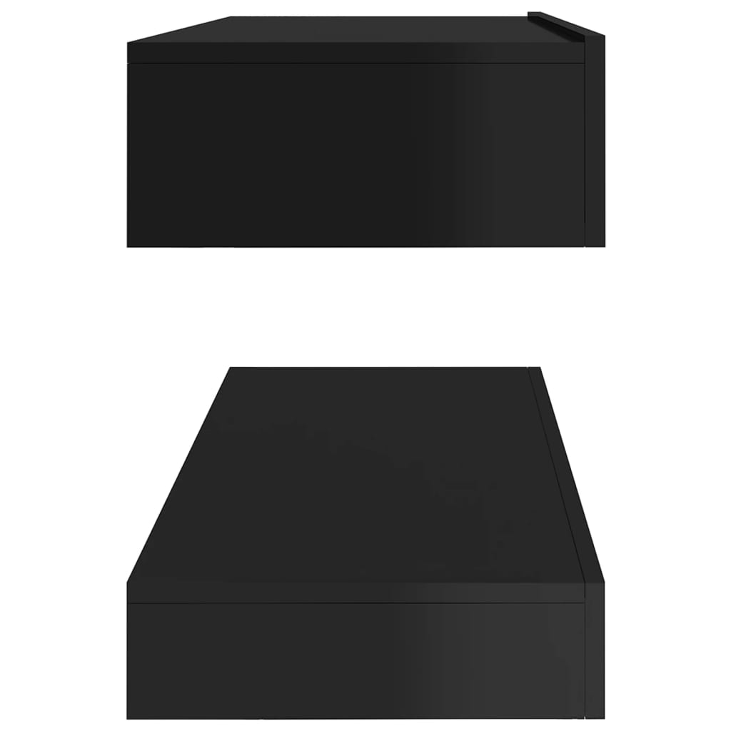 vidaXL خزانة تلفزيون مع أضواء ليد أسود شديد اللمعان 120×35 سم