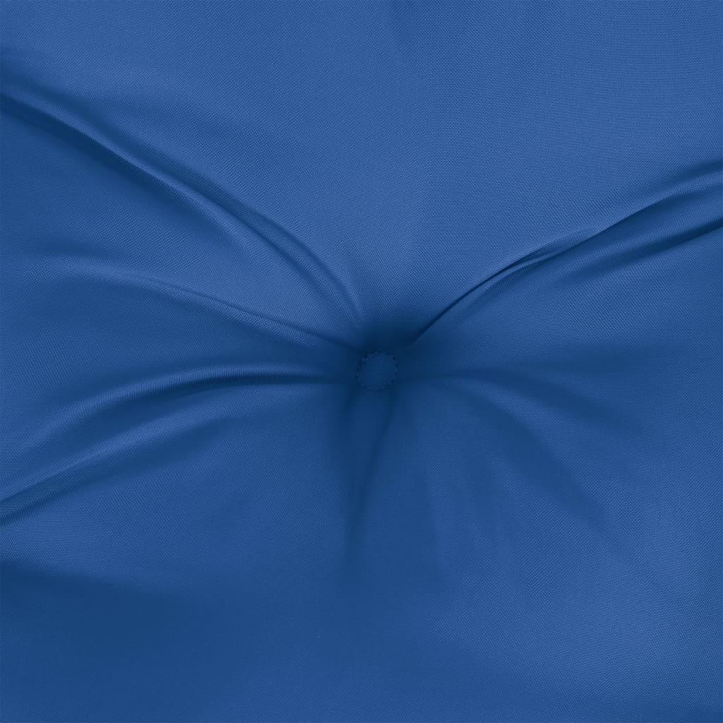 vidaXL وسائد كرسي 2 ق أزرق 50×50×7 سم قماش