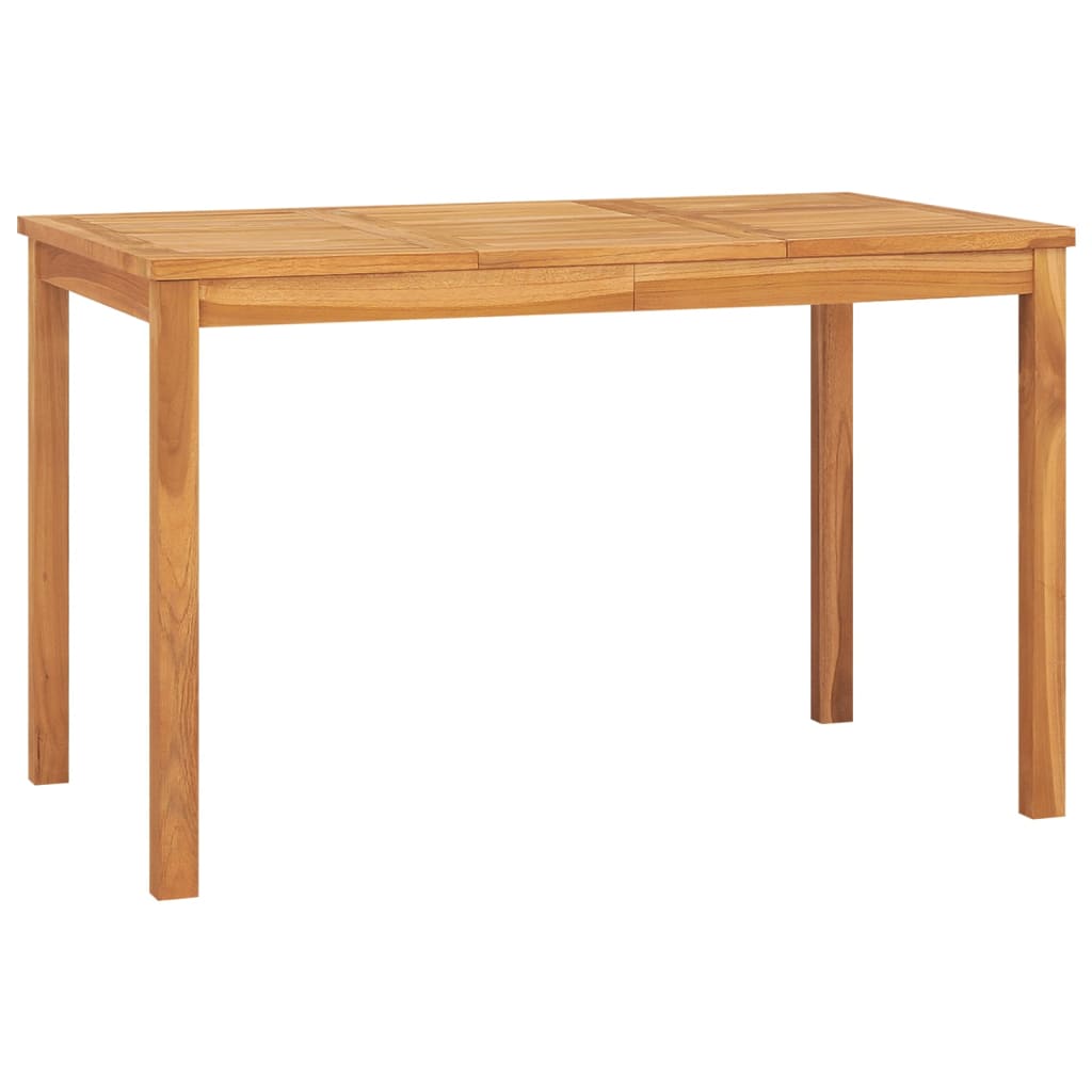 vidaXL طاولة سفرة حديقة 120×70×77 سم خشب ساج صلب