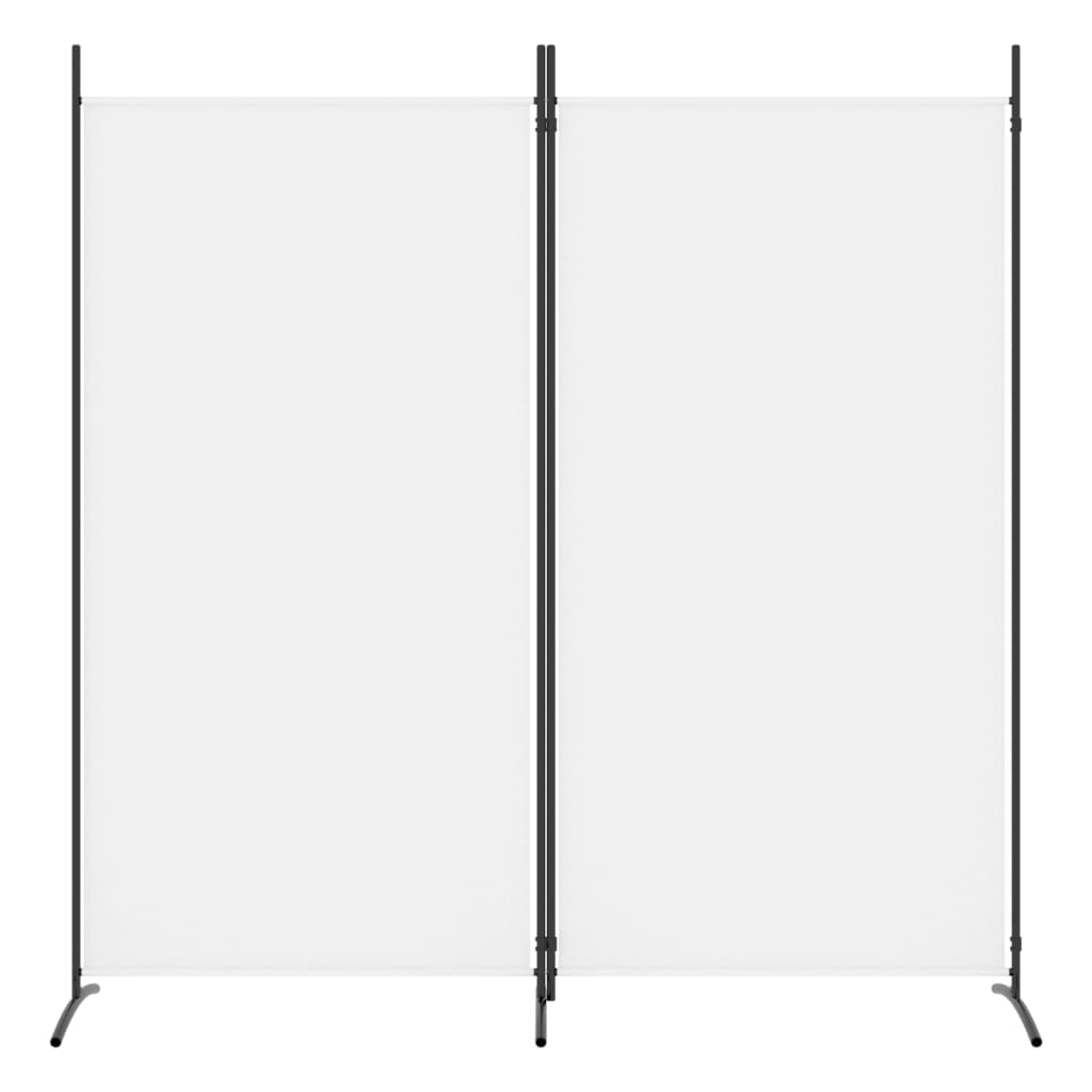 vidaXL 2-Panel Room Divider White 175x180 cm Fabric