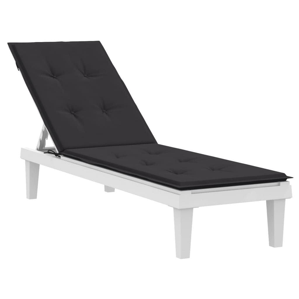 vidaXL وسادة كرسي شاطئ أسود (75 + 105)4x50x سم