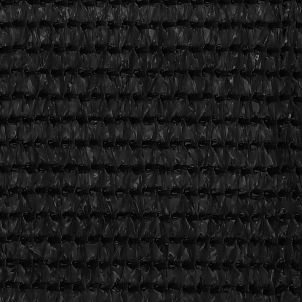vidaXL ساتر شرفة أسود 120×600 سم HDPE