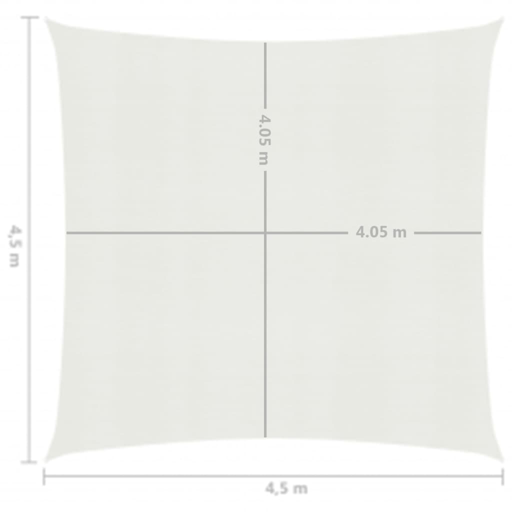 vidaXL مظلة شراعية 160 جم/م² أبيض 4.5×4.5 م HDPE