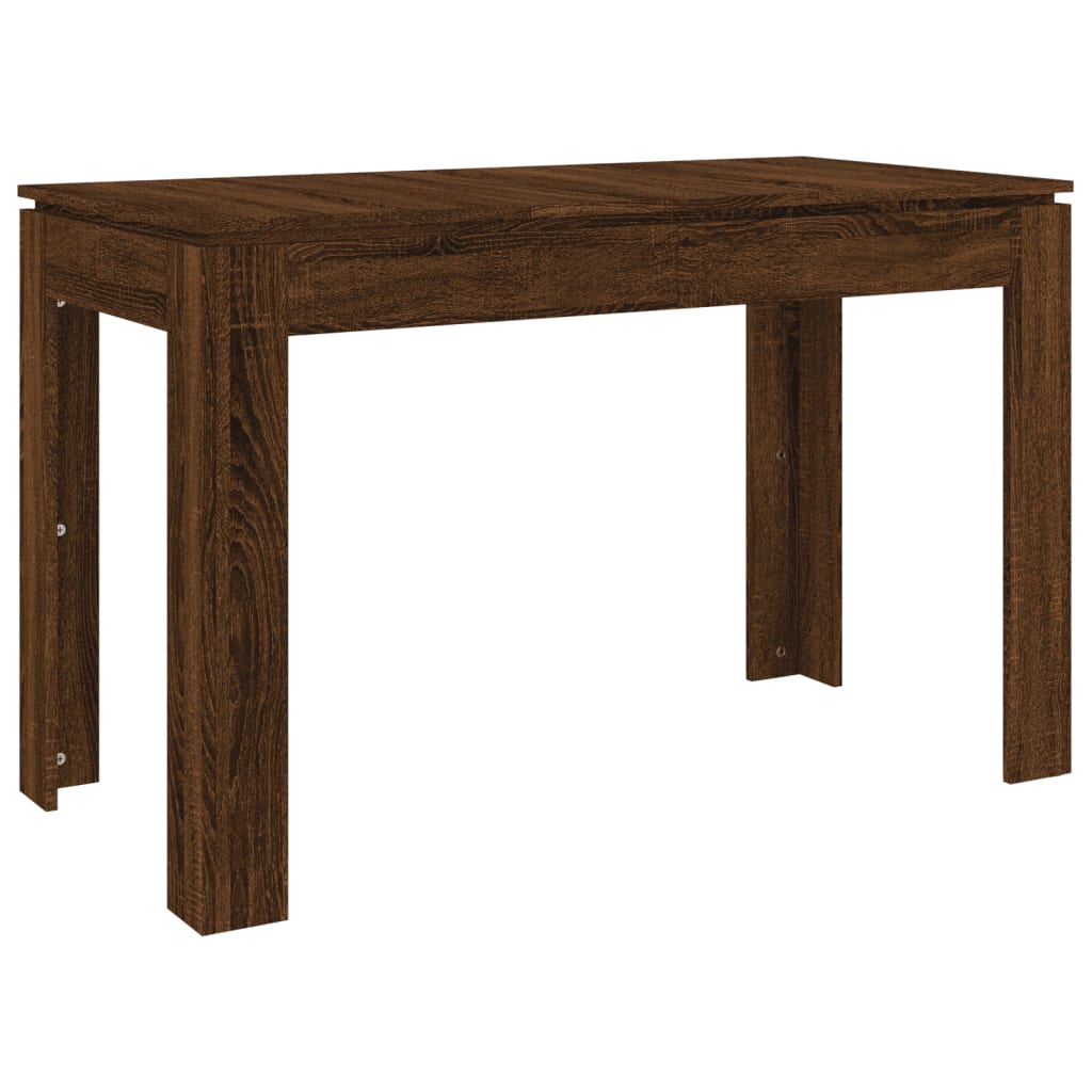 vidaXL طاولة طعام بلوط بني 120×60×76 سم خشب صناعي