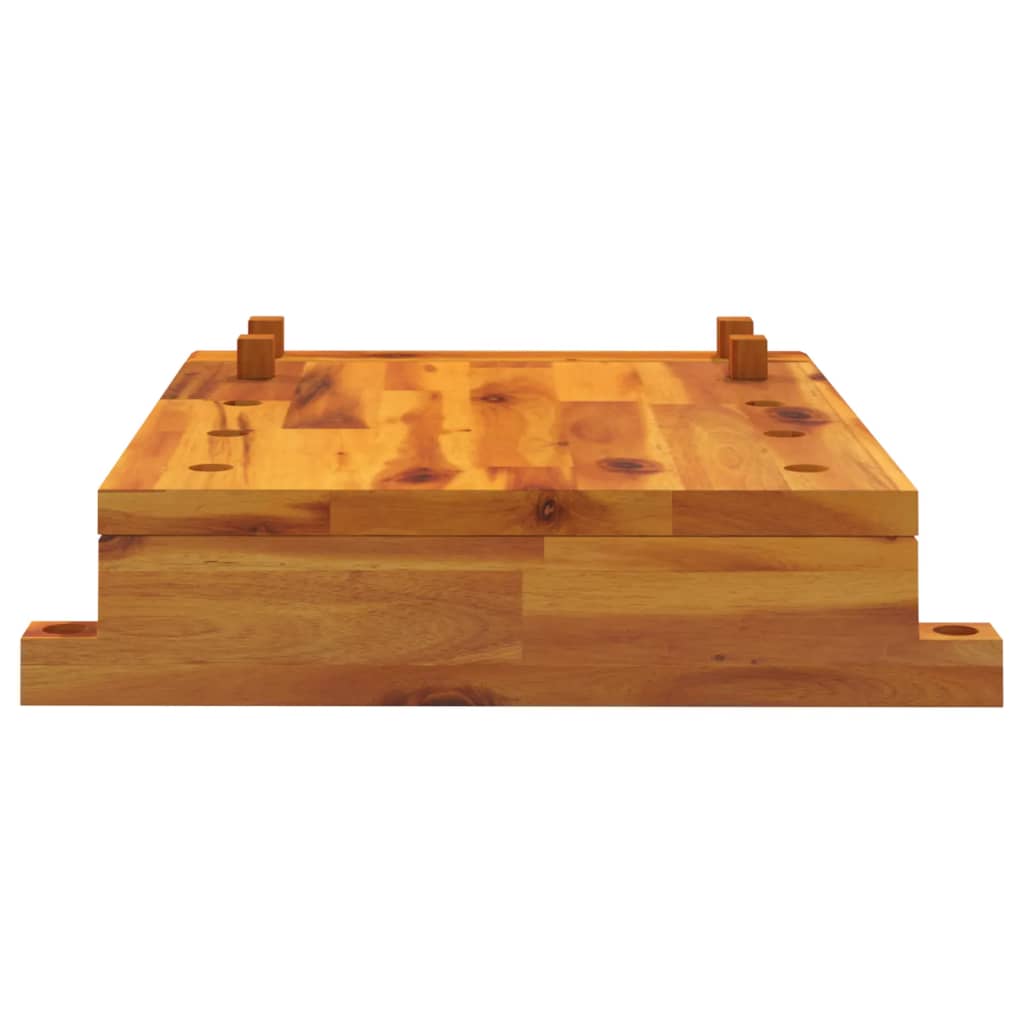 vidaXL سطح طاولة عمل مع ملزمة 9.5x44x52 سم خشب أكاسيا صلب