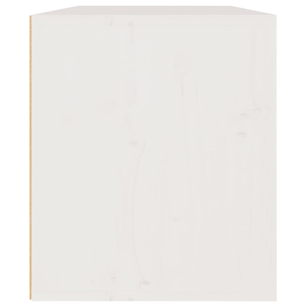 vidaXL خزانات حائط لون أبيض 35x30x60 سم خشب صنوبر صلب