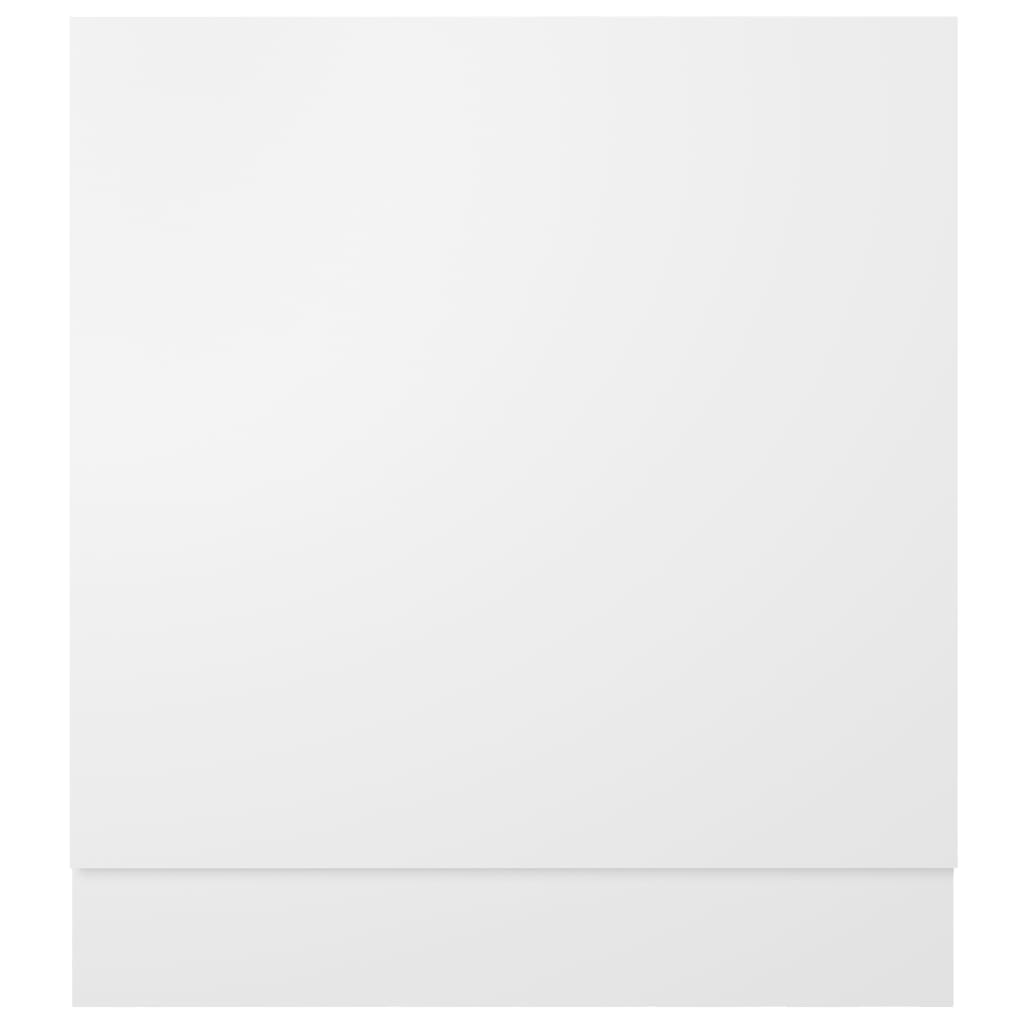 vidaXL لوحة غسالة صحون أبيض 59.5×3×67 خشب حبيبي