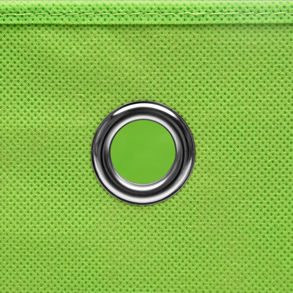vidaXL صناديق تخزين ذات أغطية 4 ق أخضر 32×32×32 سم قماش