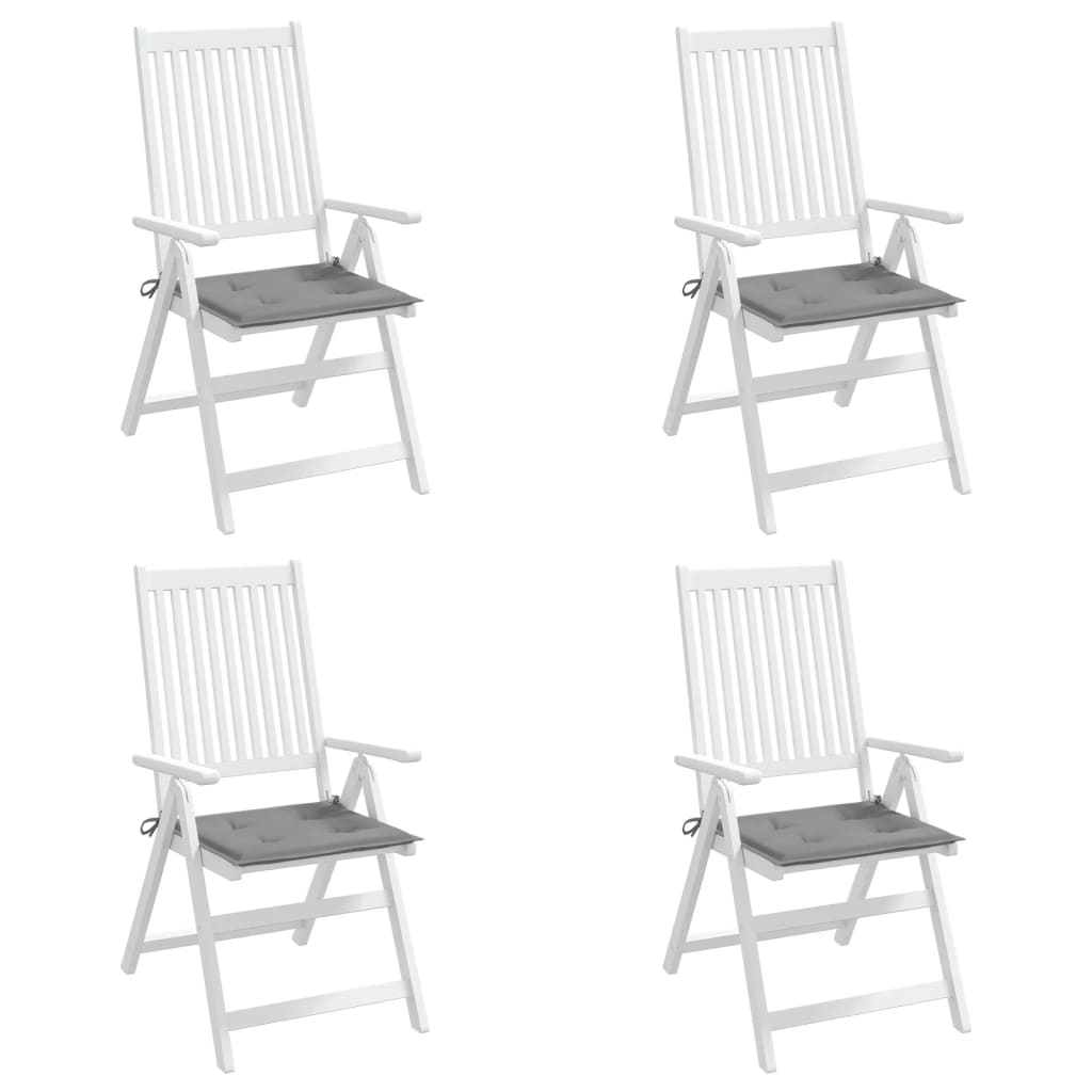 vidaXL وسائد كرسي حديقة 4 ق رمادي 40×40×3 سم