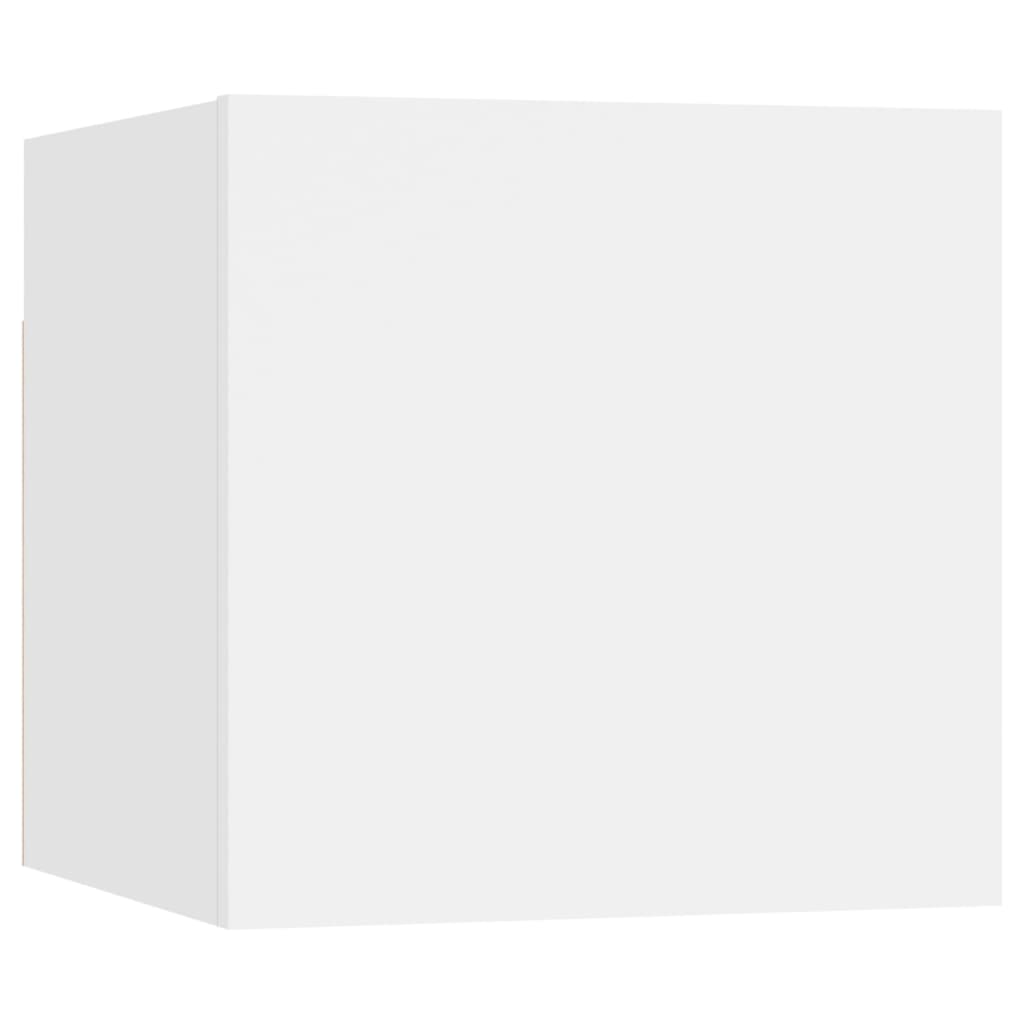 vidaXL طقم خزانة تلفزيون 6 ق خشب صناعي أبيض (804483+801472x2)