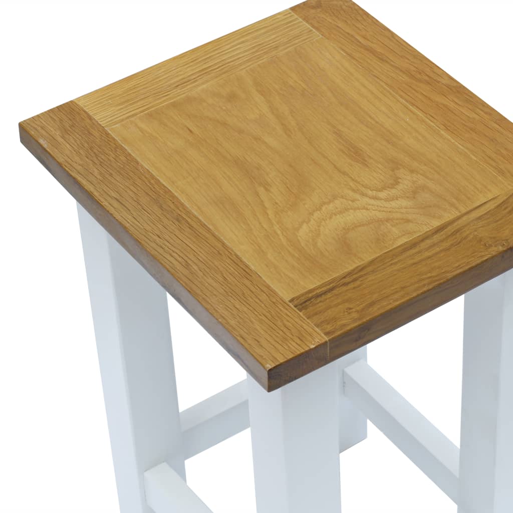 vidaXL طاولة طرفية 27×24×37 سم خشب بلوط صلب