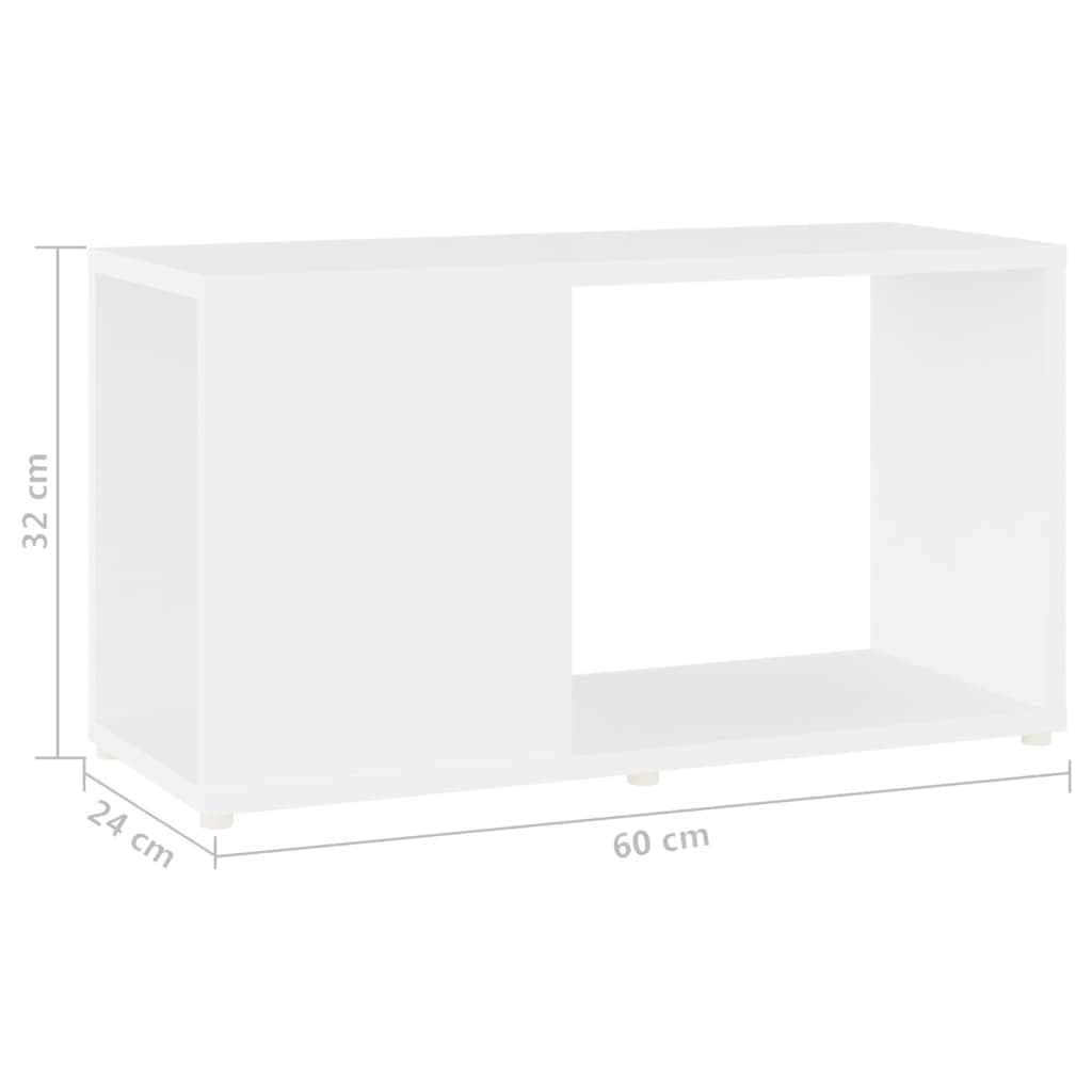vidaXL خزانة تلفزيون أبيض 60×24×32 سم خشب صناعي