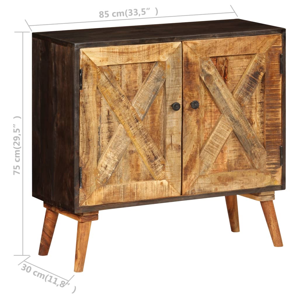 vidaXL خزانة جانبية خشب مانجو صلب 85×30×75 سم