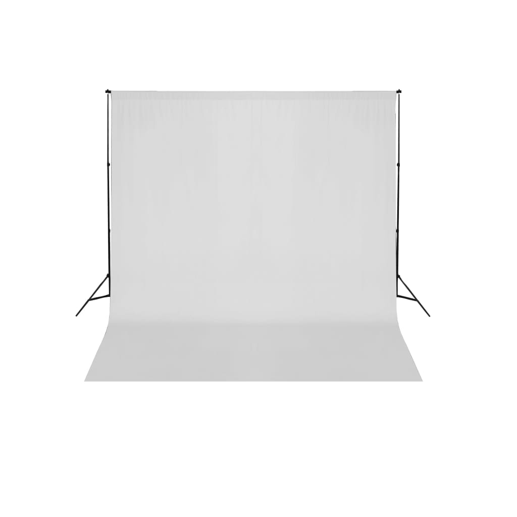 vidaXL نظام دعم خلفية التصوير 600×300 سم أبيض