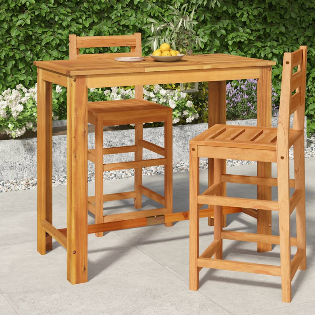 vidaXL طاولة بار حديقة 120×60×105 سم خشب أكاسيا صلب