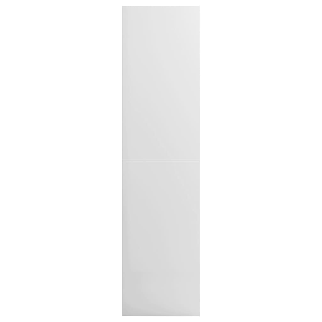 vidaXL خزانة ملابس أبيض لامع 100×50×200 سم خشب مضغوط