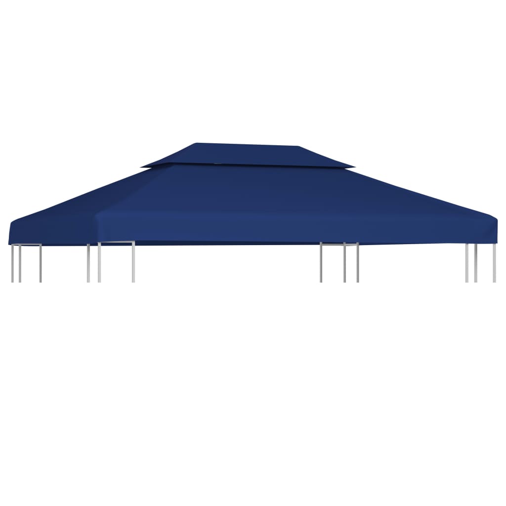 vidaXL سقف مظلة علوي ذو طبقتين 310 جم/ م² 4×3 م أزرق