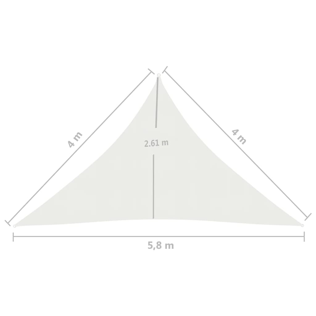 vidaXL مظلة شراعية 160 جم/م² أبيض 4×4×5.8 م HDPE