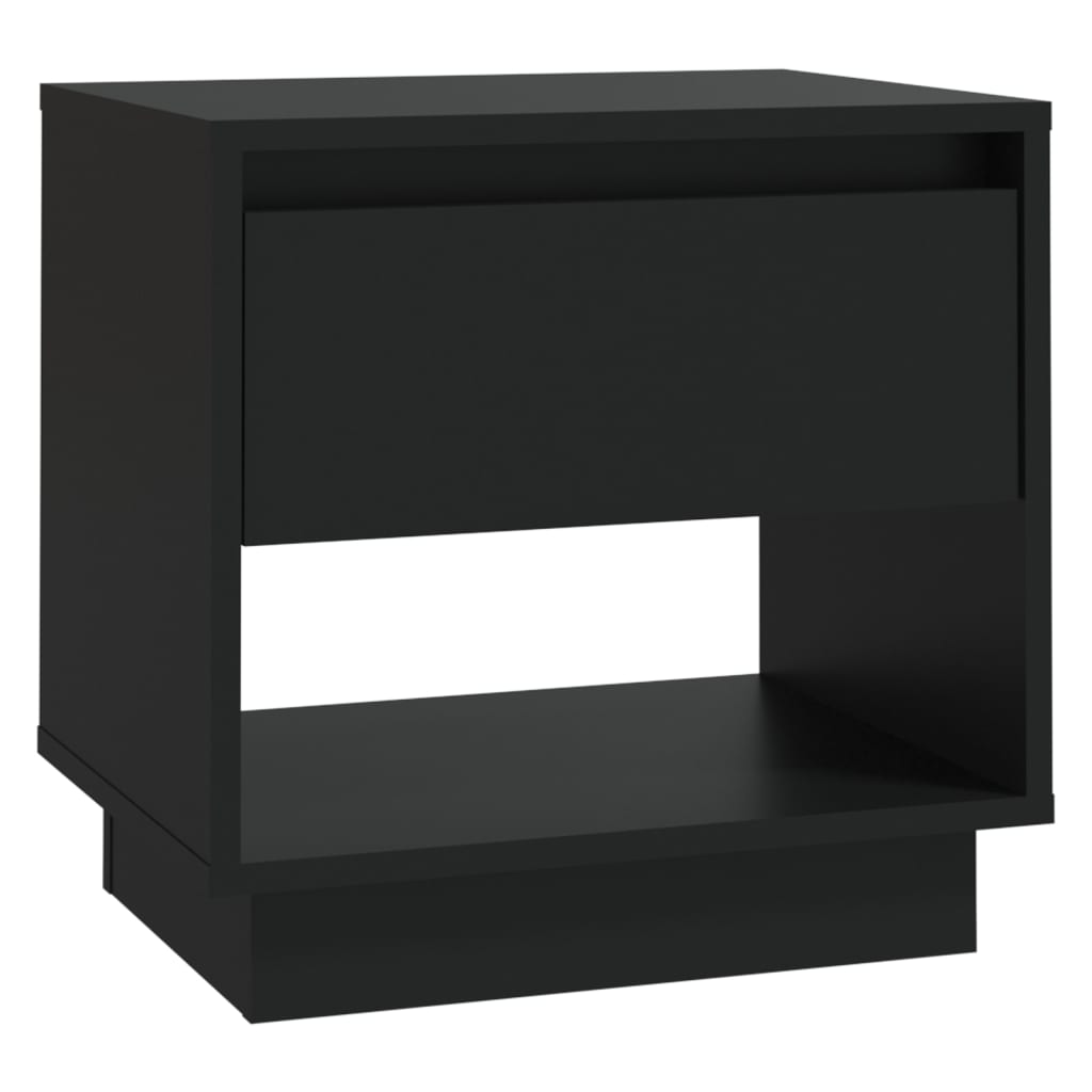 vidaXL خزانة جانب السرير أسود 45×34×44 سم خشب صناعي