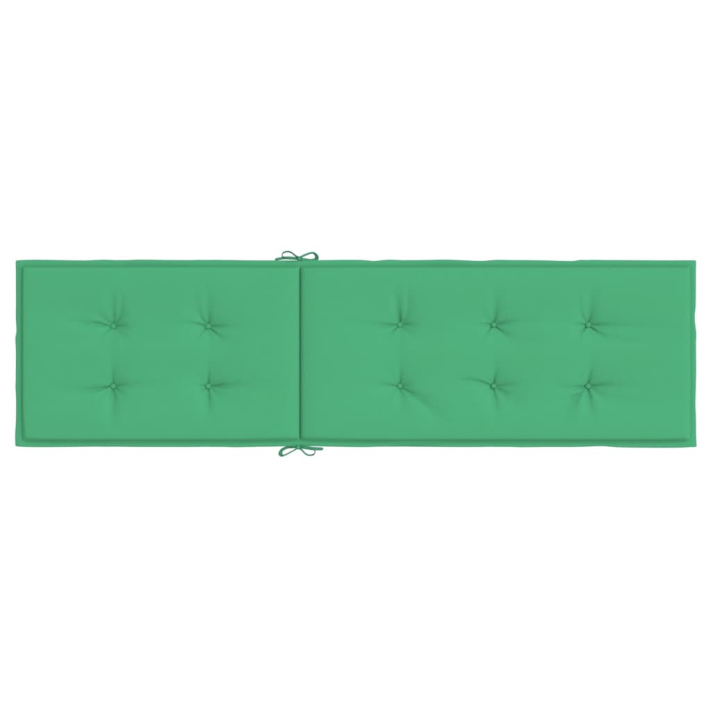 vidaXL وسادة كرسي شاطئ أخضر (75 + 105)4x50x سم