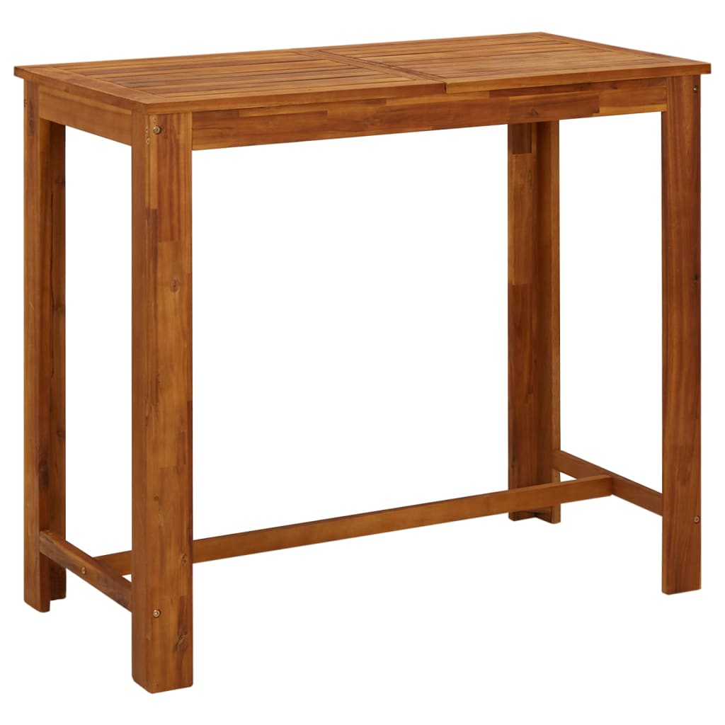 vidaXL طاولة بار خشب أكاسيا صلب 120×60×105 سم