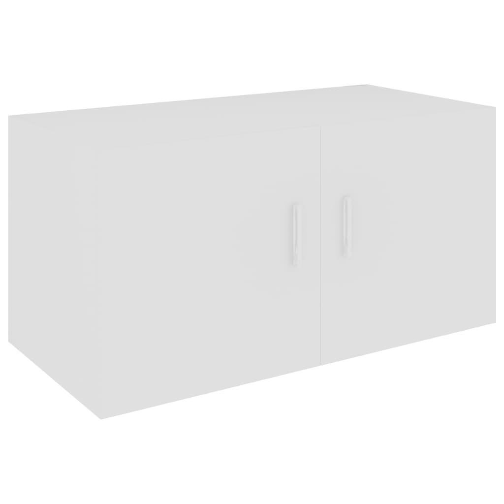 vidaXL خزانة مركبة على الحائط أبيض 80×39×40 سم خشب حبيبي