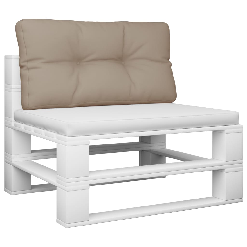 vidaXL وسادة أريكة طبليات رمادي بني 80×40×10 سم