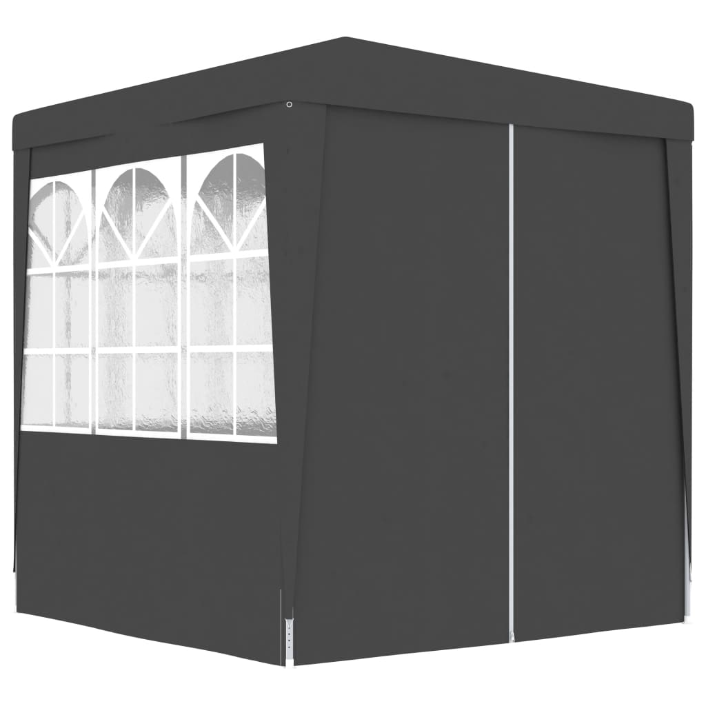 vidaXL خيمة حفلات احترافية بجدران جانبية 2.5×2.5 م أنثراسيت 90 جم/م²