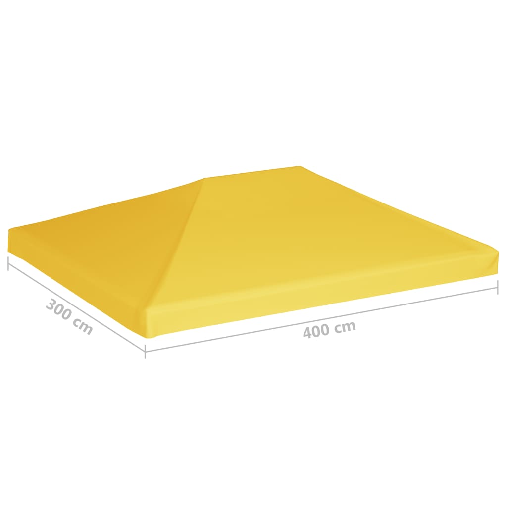 vidaXL غطاء جازيبو علوي 270 جرام/م² 4×3 م أصفر